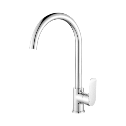 TR81 Modern High-Arc Kitchen Faucet with 360° Swivel Spout – Polished Chrome