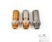 A technical comparison of faucet materials showing raw brass, stainless steel, and zinc alloy valve bodies for B2B sourcing.